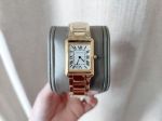 Cartier Tank Must Imported Quartz Movemenet 22*29.5/25.5*33.7MM Gold Bracelet Watch